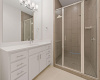Primary bathroom with large shower