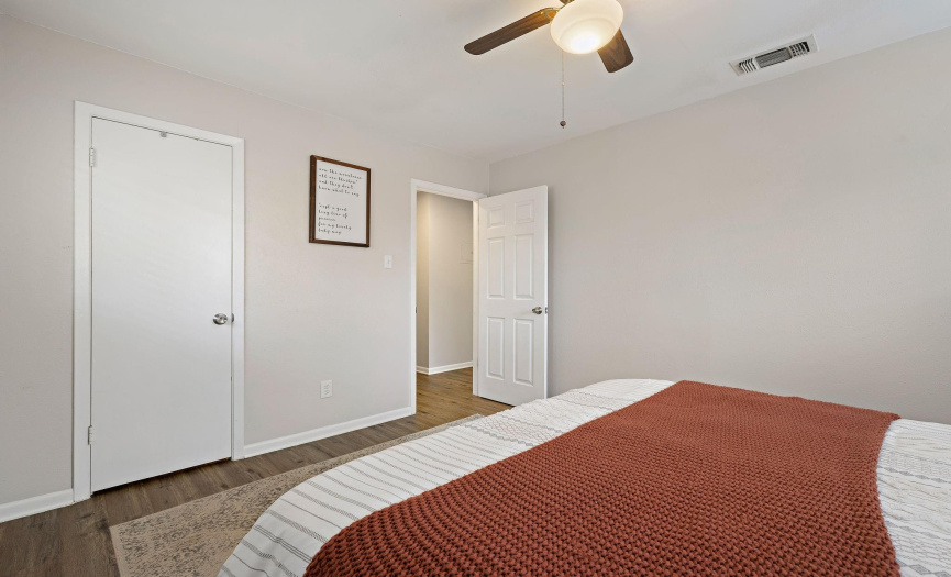 You'll enjoy a low maintenance design without carpet in the bedrooms.