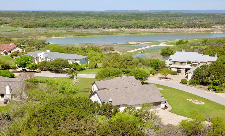 The property is 1/4 mile from the Lake Travis shoreline.