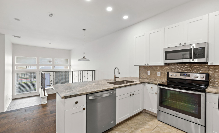 The kitchen is open to the entire dining and living areas making it a great place to entertain.
