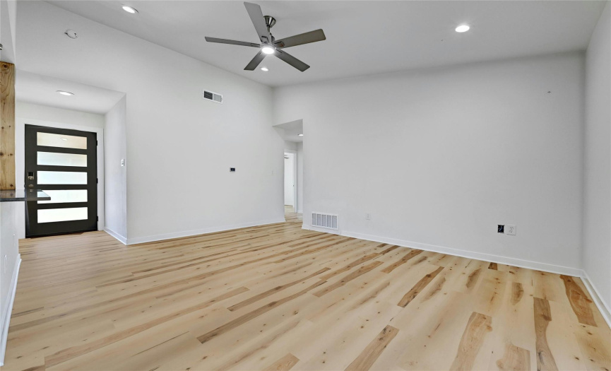 High ceilings and recessed lighting