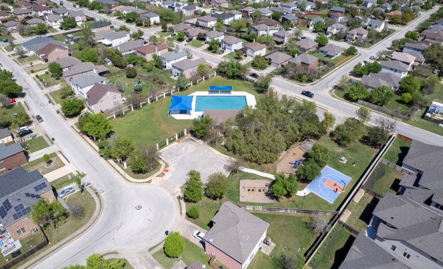 Neighborhood amenities include a pool, playground and basketball/sport court.