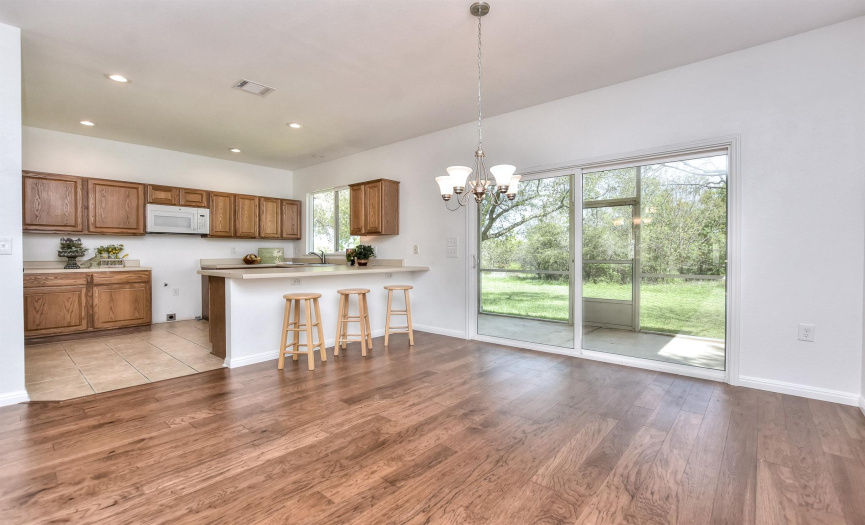 open concept with dining and great room together