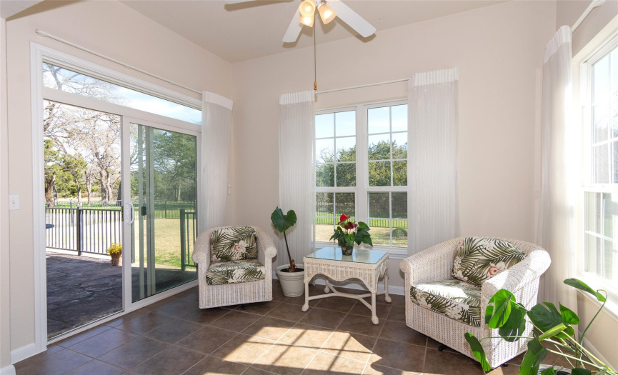 This Four season Florida room is great for that first cup of morning coffee