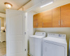 UTILITY ROOM SHOWING WASHER AND DRYER THAT WILL CONVEY