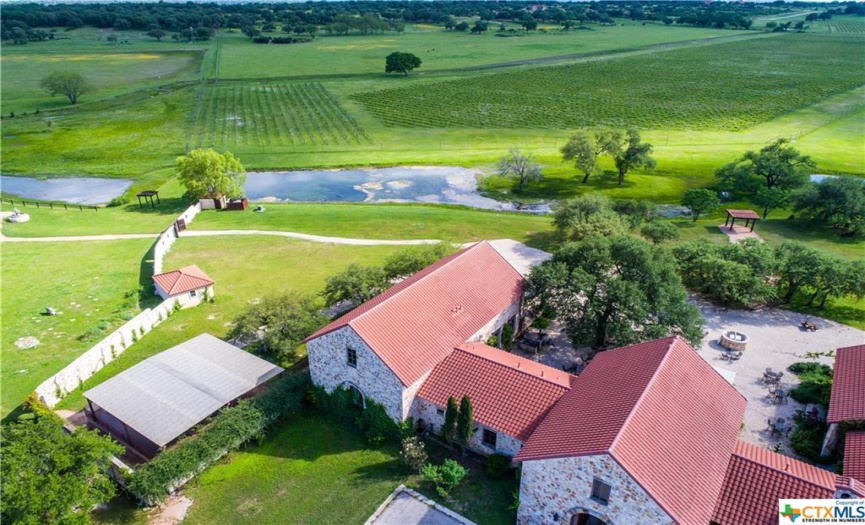 AERIAL VIEW OF WINERY
