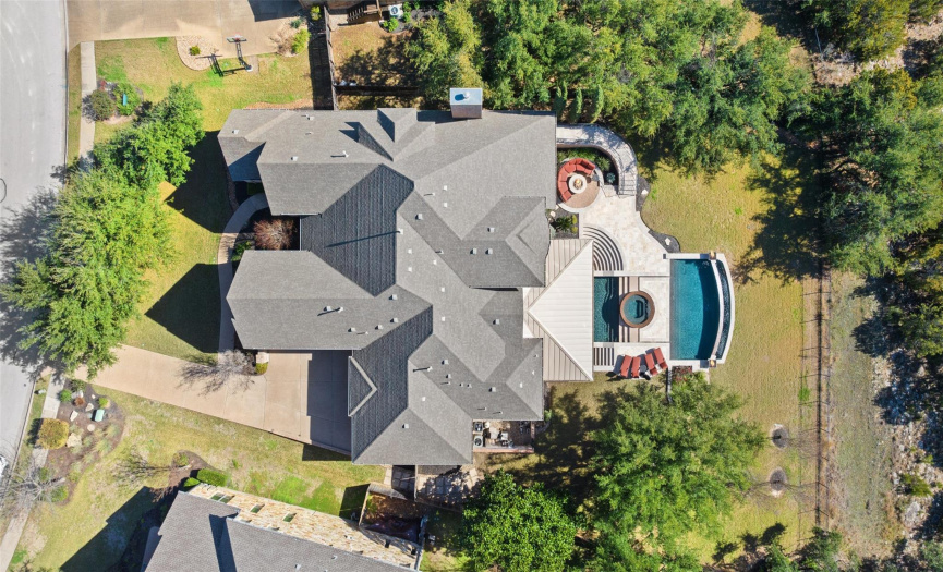 Aerial view of house - large LOT