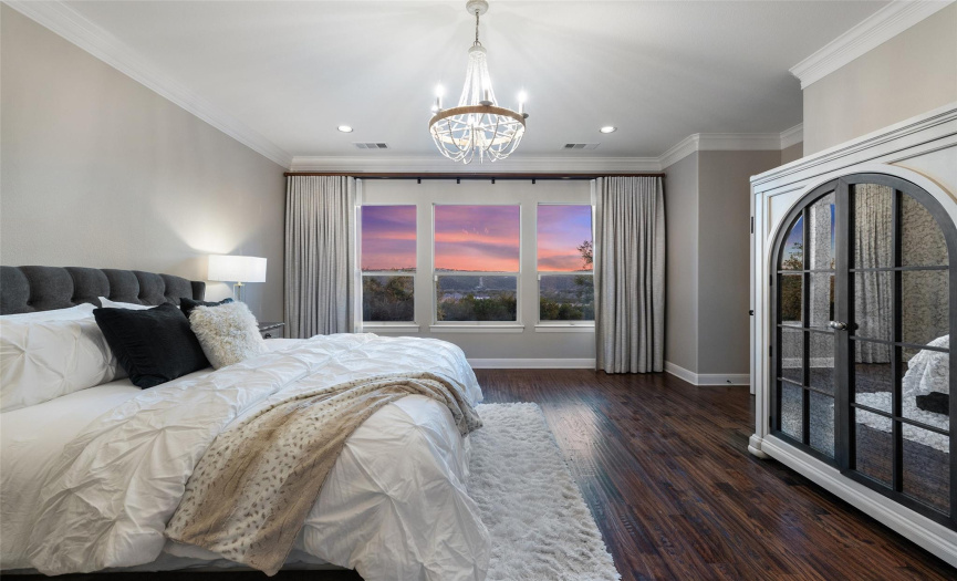 Large master bedroom with views!
