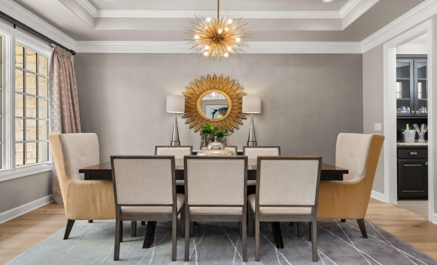 This formal dining room is great for entertaining.