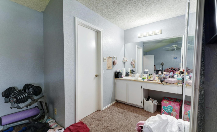 Each room provides its own vanity area which connects to the shared jack-n-jill bathroom. 