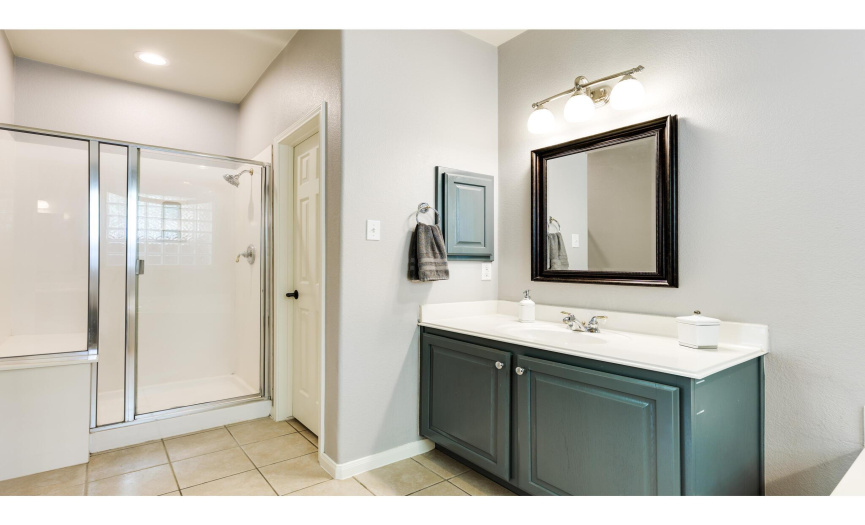 Also enjoy a large shower, private commode and walk-in closet. 
