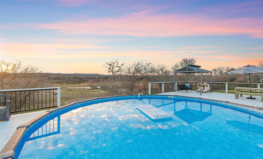 View of the Llano River from the infinity pool