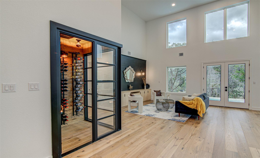 Chilled wine room holds all your wine needs!