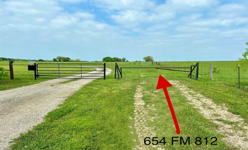 654 FM 812 gate is to the right of 656 FM 812