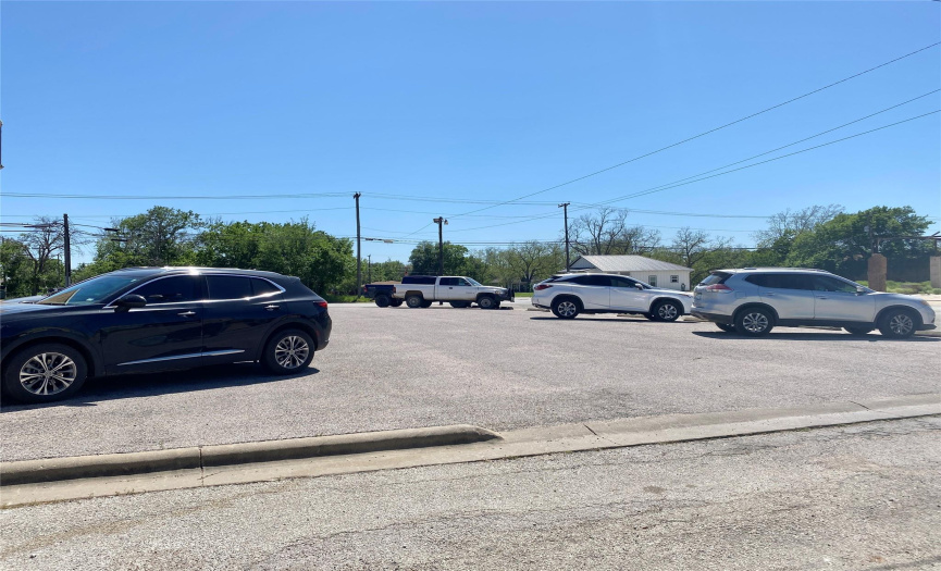 Off-street parking provided by Giddings EDC