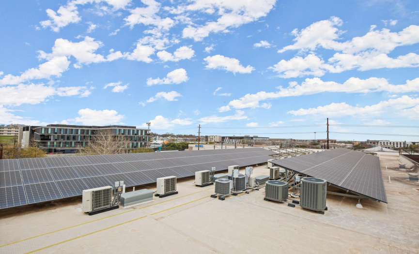 Notably, FOURTH& is equipped with solar panels, contributing to its status as Austin's greenest condo building and offering huge savings on utilities.