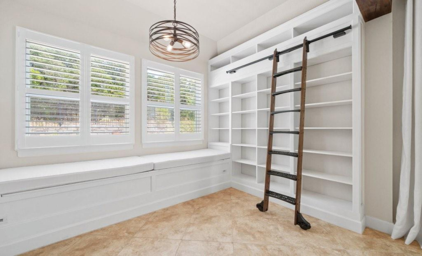 Custom library addition has tons of storage space for what ever your into.
