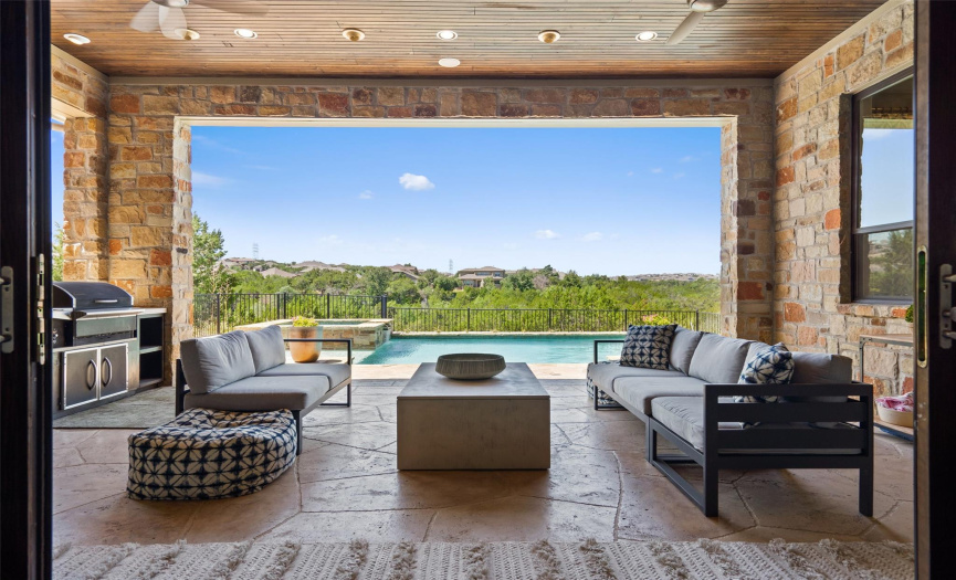 Breathtaking views from the outdoor living space.