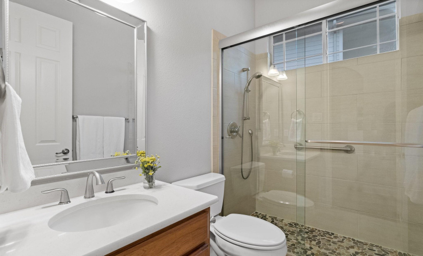 Guest Bath with walk-in shower.