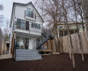 Back Exterior - Multiple Decks + Mulched backyard space