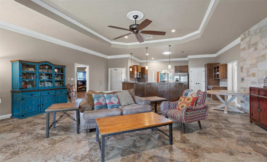 Open concept, perfect for family gatherings and entertaining.