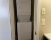 Stackable washer and dryer unit within the unit. Very convenient.