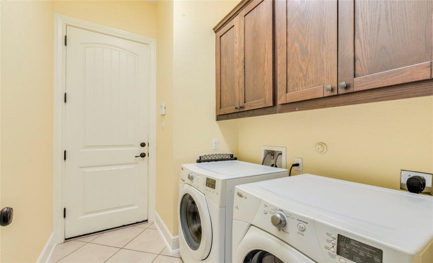 Laundry room is conveniently located just off the kitchen and near the garage entrance