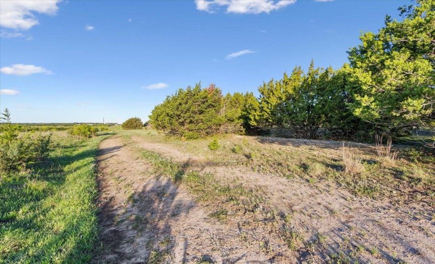 An well-worn farmer road cuts beside the pond giving you a great spot for a natural driveway & it takes you straight to the rear property line.