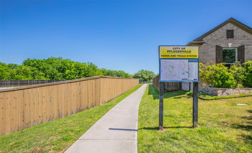 Right next to the playground is the entrance to the park.  Great for walking the dogs, riding your bike, or just a pleasant stroll. Gilliland, Pfennig, and Pfluger Parks are all within a 10 minute walk. Enjoy Music in the Park or Duetschen Pfest without even having to get in your car! 