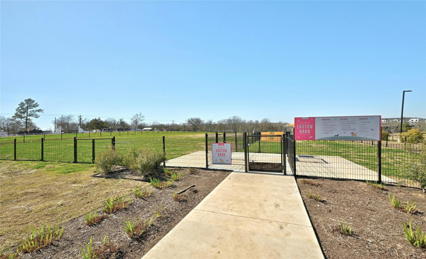 The amenity center also features a gated dog park!  