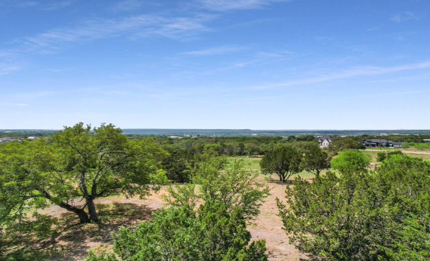 Great trees on the property with big Hill Country views.