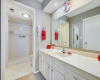 Enjoy this large Master bath and shower.