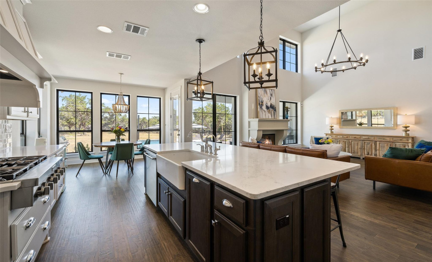 Primary Home Gourmet Kitchen with Large Island