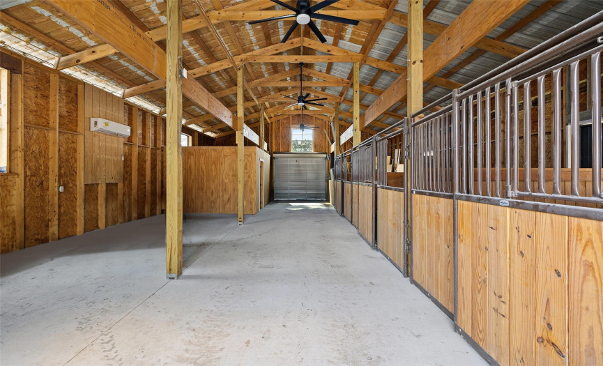Horse Barn with 4 stalls, Hay Storage and Tack Room