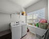 Laundry Room with space for an addition refrigerator or freezer and space to hang or fold clothes.