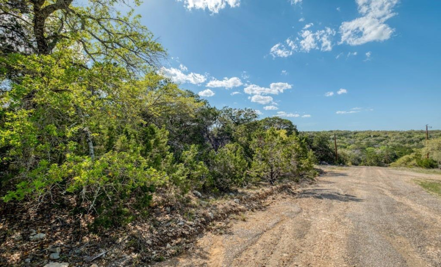 View of hill country from the NE corner of property