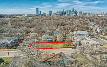 Aerial view of the lot to show close proximity to downtown Austin!