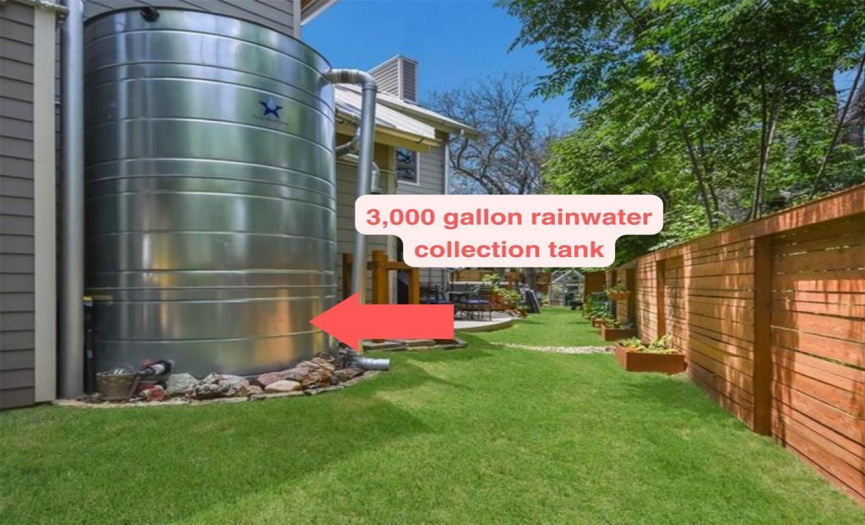 3,000 Gallon Rainwater Tank for Outside Watering
