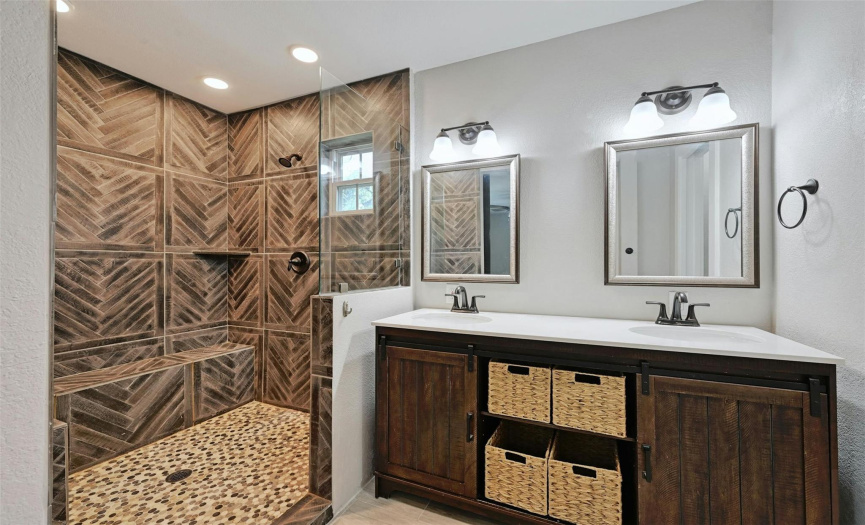 Check out this master bathroom