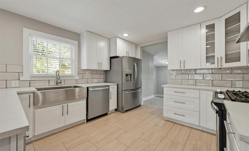 Check out this updated kitchen with all of the modern conveniences.