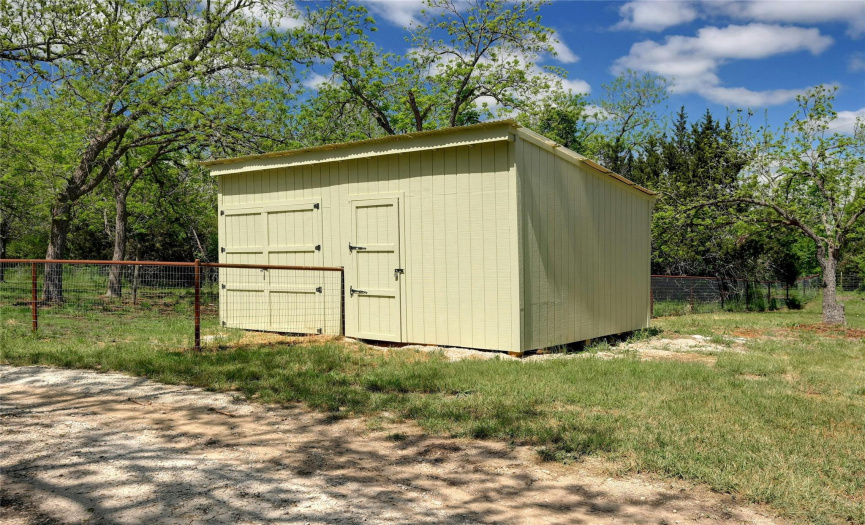 small stable or storage shed
