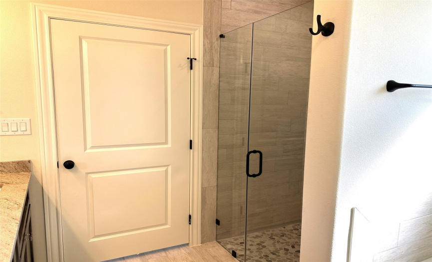 After glass shower door was installed