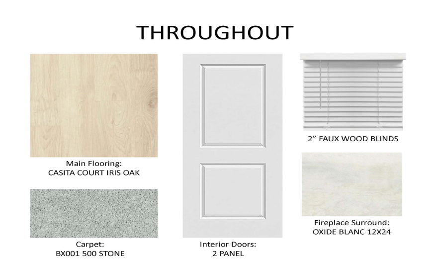 Color Selections for actual home, under construction.