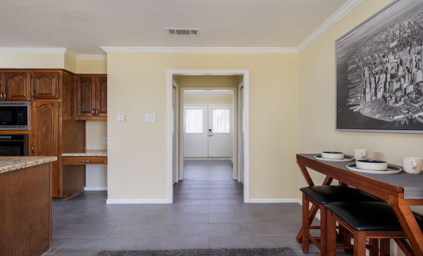 View of entryway from Kitchen