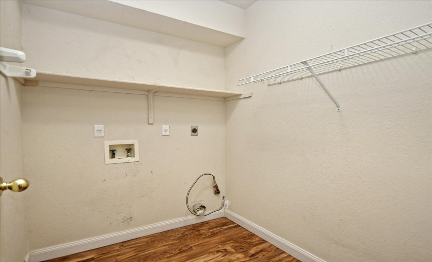 No house is complete without the laundry room. Located upstairs with the bedrooms.