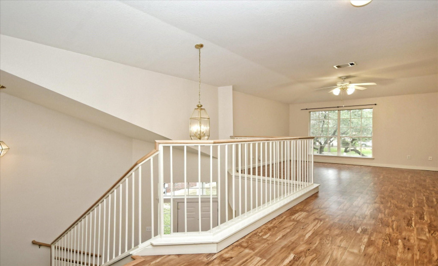 A nice sized loft/family room is at the top of the stairs.
