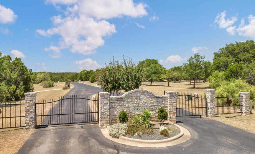 Gated entrance to Creekside at Ruby Ranch