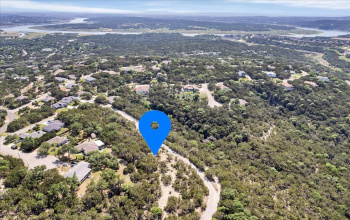 Aerial shot with Lake Travis less than 1.5 miles away, and hill country views for miles!