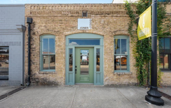 Charming storefront with glass and newly constructed framed wood door. Historic downtown doesn't get any better than this.
