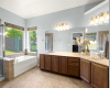 Double vanities make getting ready in the morning a breeze.